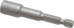 Irwin - 5/16" Magnetic Nutsetter - 1/4" Hex Drive, 2-9/16" OAL, 1/2" Socket Nose Diam - Caliber Tooling