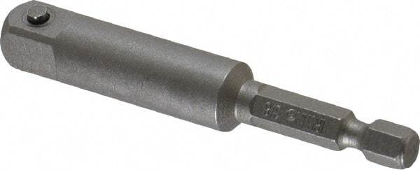 Irwin - 3/8" Square Size Hex to Square Adapter - 1/4" Hex Drive, 3" OAL - Caliber Tooling