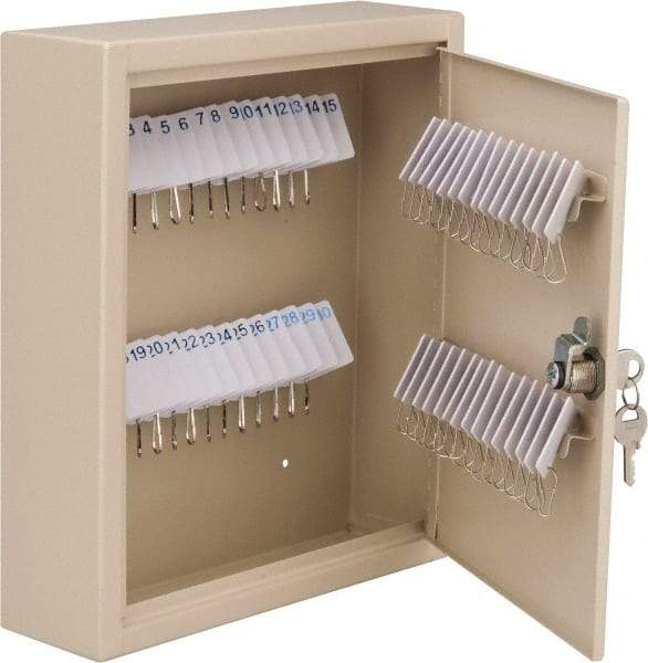 Master Lock - 60 Keys, Almond Key Storage Cabinet - 10-3/4" Wide x 3" Deep x 12-1/4" High - Caliber Tooling