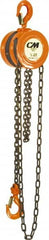 CM - 4,000 Lb Lifting Capacity, 15' Lift Height, Hand Hoist - Made from Chain, 80' Overhaul to Lift 1', 82 Lb Avg Pull to Lift Rated Load, 1 Chain - Caliber Tooling