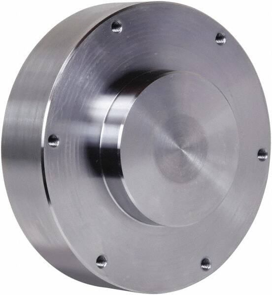 Pratt Burnerd America - Adapter Back Plate for 8" Diam Self Centering Lathe Chucks - Blank Mount, 2-1/4" Through Hole Diam, Steel - Caliber Tooling