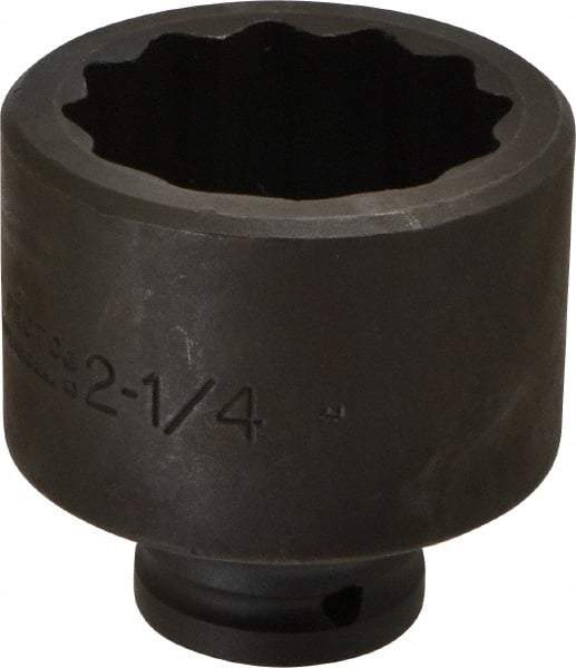 Proto - 3/4" Drive 2-1/4" Standard Impact Socket - 12 Points, 3-1/4" OAL - Caliber Tooling