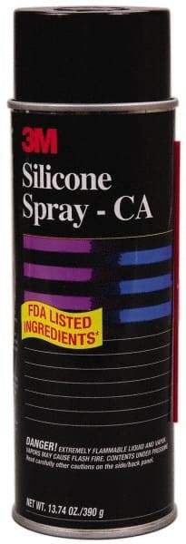 3M - 24 oz Aerosol Silicone Lubricant - Clear, 350°F Max - Caliber Tooling