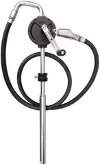 PRO-LUBE - Oil Lubrication 10 Gal/min Flow Cast Iron Rotary Hand Pump - For 15 to 55 Gal Container, Use with Diesel Fuel, Kerosene & Petroleum-Based Fluids, Do Not Use with Water-Based Media - Caliber Tooling