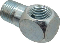 PRO-LUBE - 90° Head Angle, 1/8-27 NPT Steel Grease Fitting Adapter - 1/2" Hex - Caliber Tooling