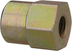 PRO-LUBE - Straight Head Angle, 1/4-28 NPT Steel Grease Fitting Adapter - 1/2" Hex - Caliber Tooling