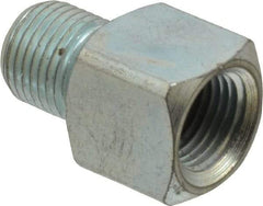 PRO-LUBE - Straight Head Angle, 1/8-27 NPT Steel Grease Fitting Adapter - 1/2" Hex - Caliber Tooling