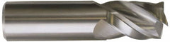 Kennametal - 3/4", 3 Flute, Single End, Solid Carbide, 0.06" Corner Radius End Mill - 4" OAL, 38° Helix, Right Hand Flute, 1-1/2" LOC, Right Hand Cut - Caliber Tooling