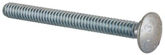 Value Collection - #10-24 UNC 2" Length Under Head, Standard Square Neck, Carriage Bolt - Grade 2 Steel, Zinc-Plated Finish - Caliber Tooling