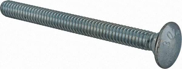 Value Collection - 1/4-20 UNC 2-3/4" Length Under Head, Standard Square Neck, Carriage Bolt - Grade 2 Steel, Zinc-Plated Finish - Caliber Tooling