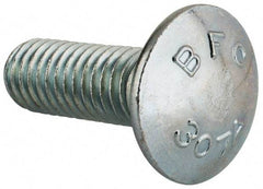 Value Collection - 7/16-14 UNC 1-1/4" Length Under Head, Standard Square Neck, Carriage Bolt - Grade 2 Steel, Zinc-Plated Finish - Caliber Tooling