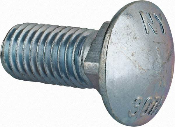 Value Collection - 5/8-11 UNC 1-1/2" Length Under Head, Standard Square Neck, Carriage Bolt - Grade 2 Steel, Zinc-Plated Finish - Caliber Tooling