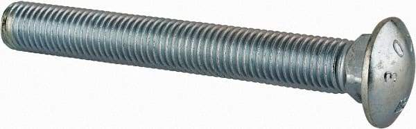 Value Collection - 3/4-10 UNC 6" Length Under Head, Standard Square Neck, Carriage Bolt - Grade 2 Steel, Zinc-Plated Finish - Caliber Tooling