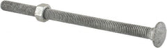 Value Collection - 3/8-16 UNC 6" Length Under Head, Standard Square Neck, Carriage Bolt - Grade 5 Steel, Galvanized Zinc-Plated Finish - Caliber Tooling