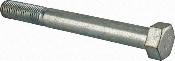 Value Collection - 1-8 Thread, 9" Length Under Head, Steel Hex Head Bolt - Zinc Plated, 1-1/2" Hex, UNC Thread, ASTM A307, Grade 2 - Caliber Tooling