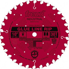 Freud - 10" Diam, 5/8" Arbor Hole Diam, 30 Tooth Wet & Dry Cut Saw Blade - Carbide-Tipped, Standard Round Arbor - Caliber Tooling