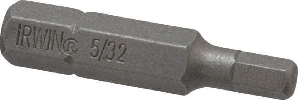 Irwin - 5/32" Hex Screwdriver Bit - 1/4" Drive, 1-1/4" OAL - Caliber Tooling