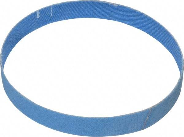 Norton - 1/2" Wide x 12" OAL, 120 Grit, Zirconia Alumina Abrasive Belt - Zirconia Alumina, Fine, Coated, X Weighted Cloth Backing, Series R823 - Caliber Tooling