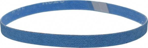 Norton - 1/2" Wide x 18" OAL, 60 Grit, Zirconia Alumina Abrasive Belt - Zirconia Alumina, Medium, Coated, X Weighted Cloth Backing, Series R823 - Caliber Tooling