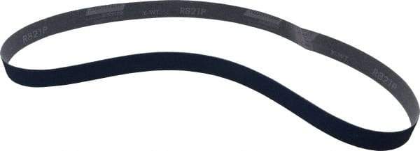 Norton - 1" Wide x 42" OAL, 80 Grit, Zirconia Alumina Abrasive Belt - Zirconia Alumina, Medium, Coated, Y Weighted Cloth Backing, Dry, Series R821 - Caliber Tooling