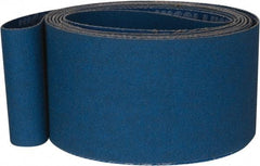 Norton - 2" Wide x 132" OAL, 120 Grit, Zirconia Alumina Abrasive Belt - Zirconia Alumina, Fine, Coated, X Weighted Cloth Backing, Series R823 - Caliber Tooling