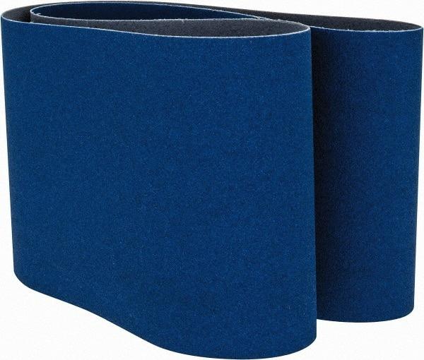 Norton - 6" Wide x 48" OAL, 80 Grit, Zirconia Alumina Abrasive Belt - Zirconia Alumina, Medium, Coated, Y Weighted Cloth Backing, Dry, Series R821 - Caliber Tooling