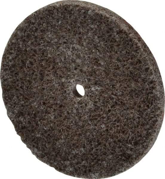 3M - 1-1/2" Diam, 1/8" Face Width, 1/8" Center Hole, Fine Grade, Aluminum Oxide Deburring Wheel - Unitized, Medium Density 5 Grade, 30,100 RPM - Caliber Tooling