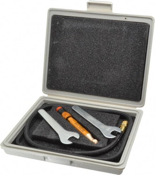 Dotco - 20,000 BPM, 90 psi, 1/8 NPT Inlet, Air Engraving Pen Kit - 60" Hose, 620.53 kPa Air Pressure, Includes 15Z-710 Air Marking Pen, Carrying Case, Foot Air Hose Assembly, NPT Fitting, Wrench - Caliber Tooling