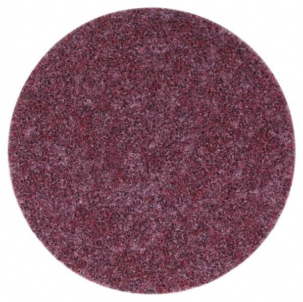 3M - 7" Coarse Grade Aluminum Oxide Deburring Disc - 7/8" Center Hole, Arbor Connection, Maroon, 6,000 Max RPM - Caliber Tooling