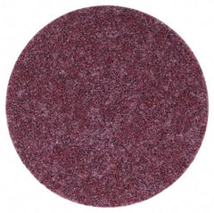 3M - 5" Coarse Grade Aluminum Oxide Deburring Disc - 7/8" Center Hole, Arbor Connection, Maroon, 10,000 Max RPM - Caliber Tooling