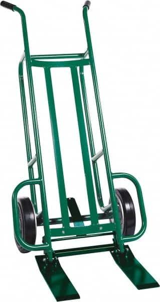 Valley Craft - 1,000 Lb Capacity 48" OAH Hand Truck - Dual Handle, Steel, Pneumatic Wheels - Caliber Tooling