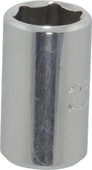 Proto - 1/4" Drive, Standard Hand Socket - 6 Points, 7/8" OAL, Chrome Finish - Caliber Tooling