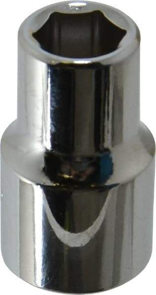 Proto - 7/16", 1/2" Drive, Standard Hand Socket - 6 Points, 1-31/64" OAL, Chrome Finish - Caliber Tooling