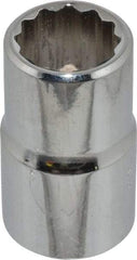 Proto - 9/16", 1/2" Drive, Standard Hand Socket - 12 Points, 1-1/2" OAL, Chrome Finish - Caliber Tooling