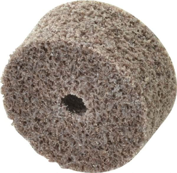 3M - 1" Diam, 1/2" Face Width, 3/16" Center Hole, Medium Grade, Aluminum Oxide Deburring Wheel - Unitized, Hard Density 7 Grade, 35,100 RPM - Caliber Tooling