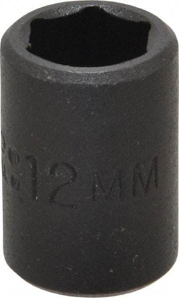 Proto - 3/8" Drive 3/8" Standard Impact Socket - 6 Points, 1-3/32" OAL - Caliber Tooling