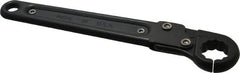 Proto - 11/16", Black Finish, Ratcheting Flare Nut Wrench - 12 Points, 7-1/4" OAL, Steel, Single End Head - Caliber Tooling