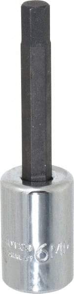 Proto - 3/8" Drive, 6mm Hex Bit Socket - 2-5/8" OAL, 1-5/8" Bit Length - Caliber Tooling