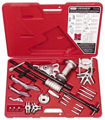 Proto - 22 Piece, 6 Ton Capacity, 7" Spread, Standard Puller Set - 8 Jaws, 6" Reach - Caliber Tooling