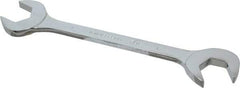 Proto - 1" Standard Open End Wrench - 9-1/2" OAL, Double End, Chrome Finish, 15° & 60° Head Angle - Caliber Tooling