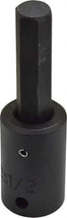 Proto - 1/2" Drive, 1/2" Impact Hex Bit Socket - 1-7/8" Bit Length, 3-5/8" OAL - Caliber Tooling