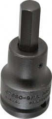 Proto - 3/4" Drive, 9/16" Impact Hex Bit Socket - 1-3/8" Bit Length, 3-3/4" OAL - Caliber Tooling