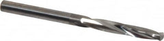 Atrax - #25 135° Spiral Flute Solid Carbide Screw Machine Drill Bit - Bright Finish, Right Hand Cut, 1" Flute Length, 2-1/16" OAL, Split Point, Straight Shank - Caliber Tooling