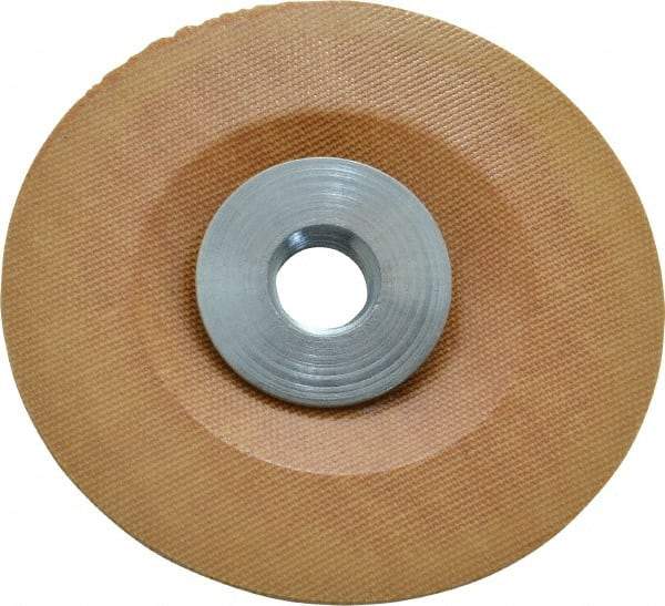 Made in USA - 4" Diam Locking Nut Disc Backing Pad - Soft Density, 25,000 RPM - Caliber Tooling