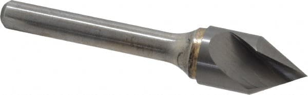 Atrax - 1/2" Head Diam, 1/4" Shank Diam, 1 Flute 60° Solid Carbide Countersink - Caliber Tooling