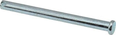 Made in USA - 1/4" Pin Diam, 3" OAL, Standard Clevis Pin - 3/32" Hole, 2-29/32" Usable Length, Zinc-Plated Steel - Caliber Tooling