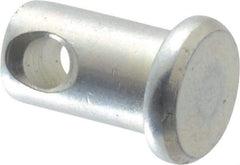 Made in USA - 5/16" Pin Diam, 1/2" OAL, Standard Clevis Pin - 9/64" Hole, 23/64" Usable Length, Zinc-Plated Steel - Caliber Tooling