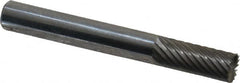 Atrax - 1/4" Cut Diam, 1/4" Shank Diam, Cylinder with End Cut Head Single Cut Burr - Carbide, End Cut End, 5/8" LOC, 2" OAL - Caliber Tooling