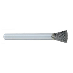 ‎SN-1 -1/4 × 5/16 LOC × 1/4 Shank × 2 OAL Inverted Taper Carbide Medium Tough Cut Burr - Caliber Tooling