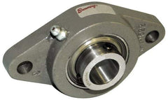 Browning - 2" ID, 8-1/2" OAL x 5-1/4" OAH 2-Bolt Flange - 6,601 Lb Static Cap, 9,752 Lb Dyn Cap, 7-1/4" Btw Mnt Hole Ctrs, Cast Iron - Caliber Tooling